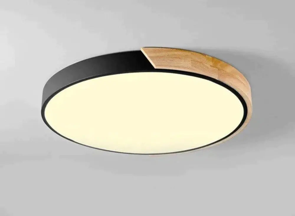 Nordic Fashion Simple Wooden Ceiling Lamps Colorful Round Aluminum Bedroom Living Room Light