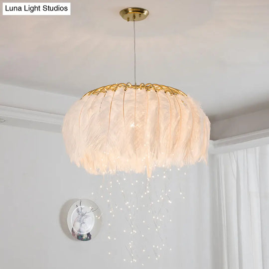 Nordic Feather Dining Room Pendant Light Fixture