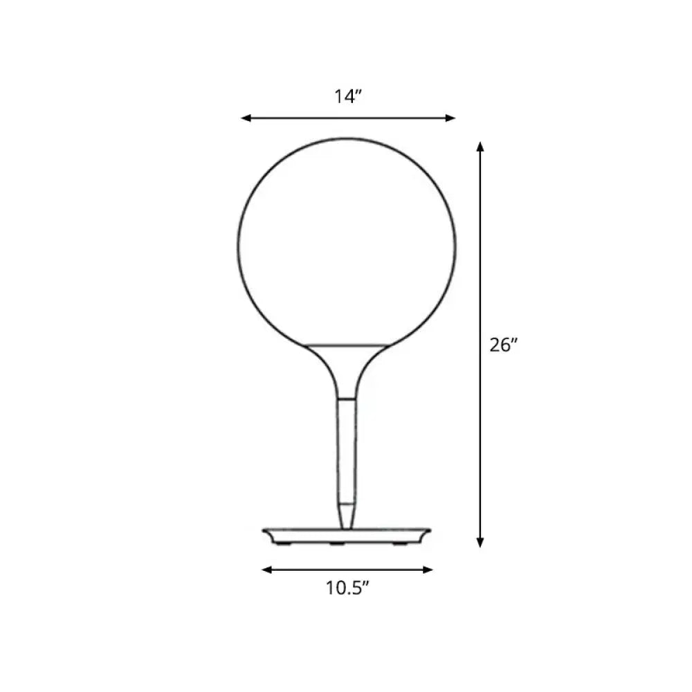 Nordic Frosted Glass Balloon Night Lamp - Single Study Table Light In White / 14