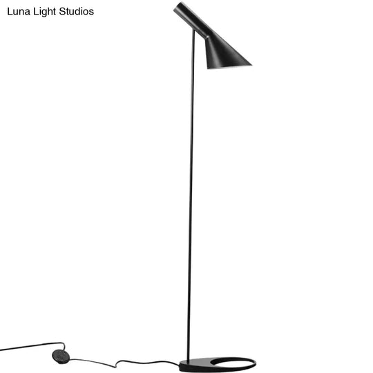 Nordic Funnel Shaped Floor Lamp: Contemporary Metal Standing Light For Living Room