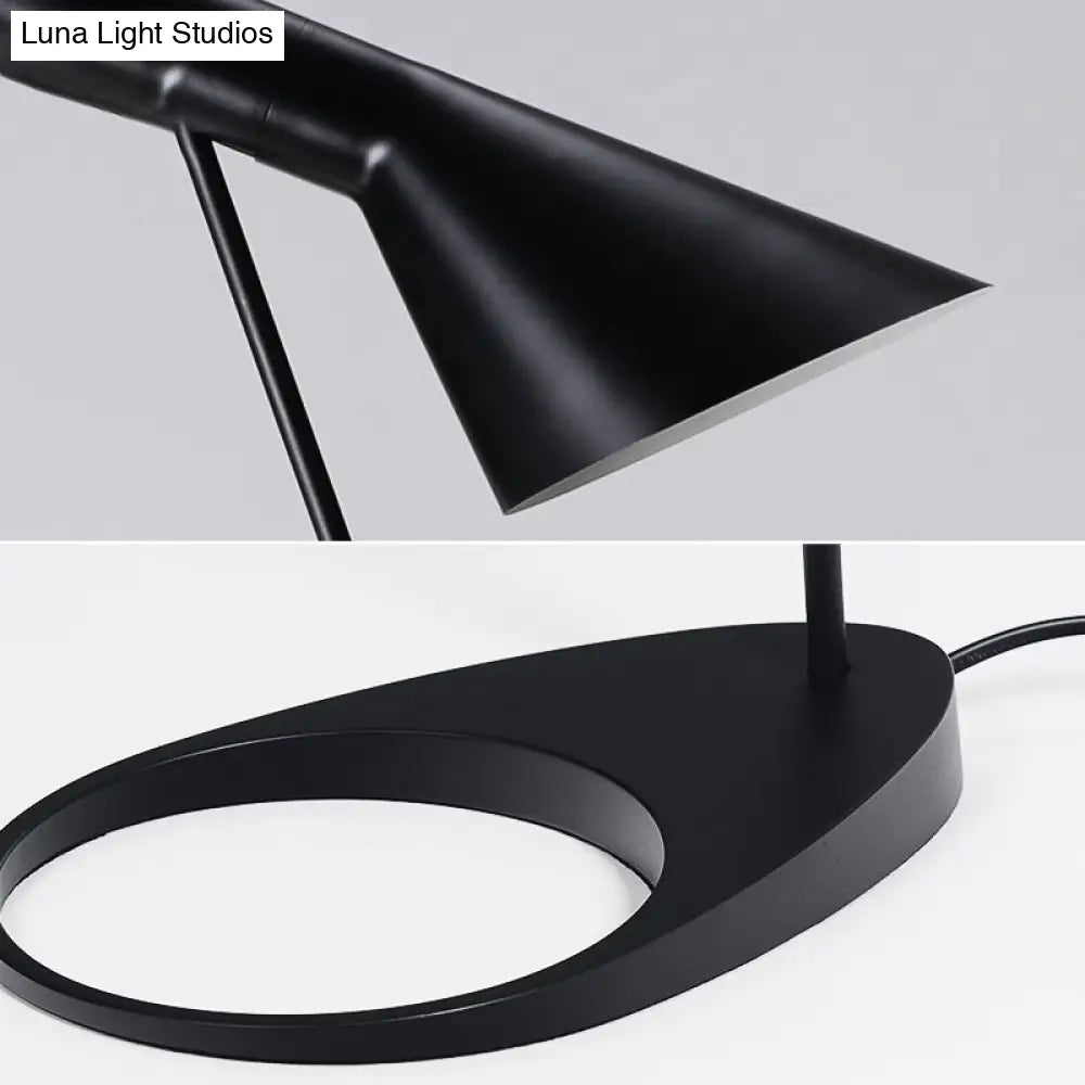 Nordic Funnel Shaped Floor Lamp: Contemporary Metal Standing Light For Living Room