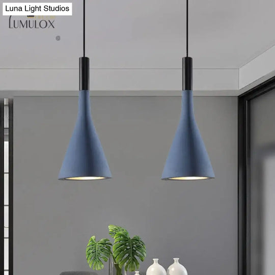 Nordic Funnel Style Pendant Light In Cement For Dining Room Bed Side Lighting