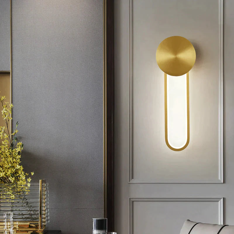 Nordic Gold Pure Copper Bedroom Wall Lamp Lamps