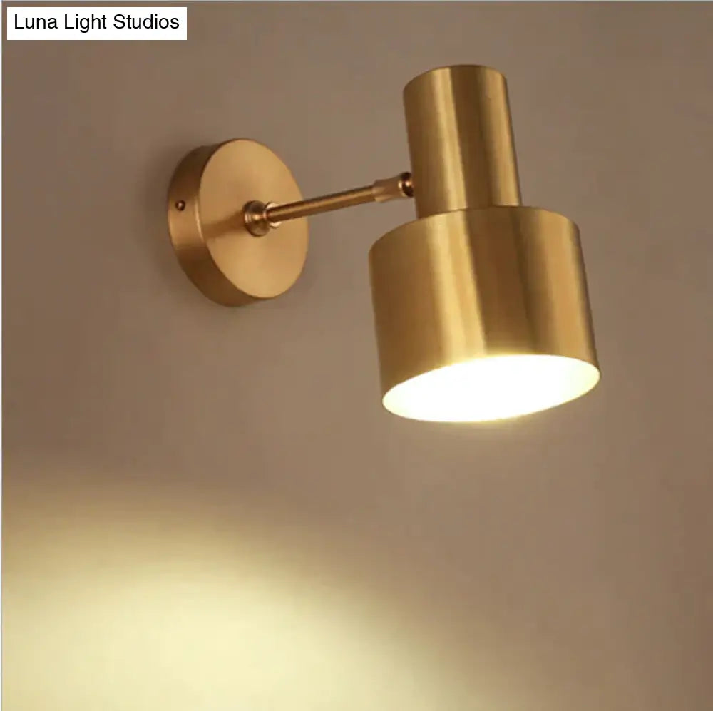 Nordic Golden Living Room Bedroom Bedside Bathroom Copper Wall Lamp Lamps