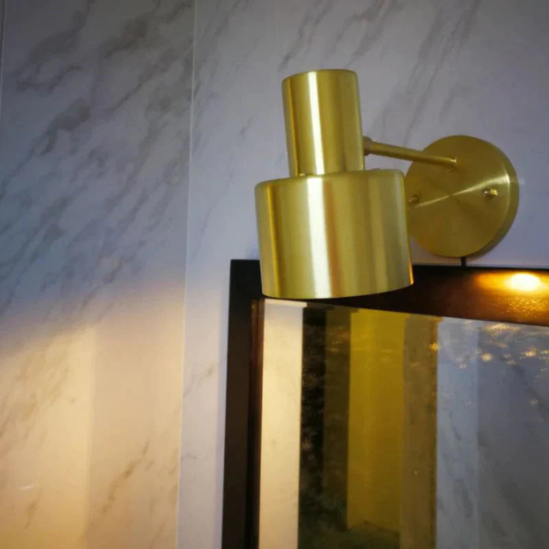 Nordic Golden Living Room Bedroom Bedside Bathroom Copper Wall Lamp