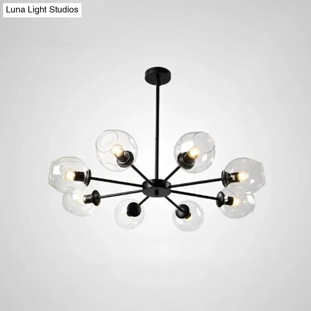 Nordic Gradient Glass Pendant Light With Dimpled Finish - Ideal For Living Room