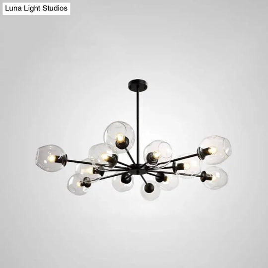 Nordic Gradient Glass Pendant Light With Dimpled Finish - Ideal For Living Room