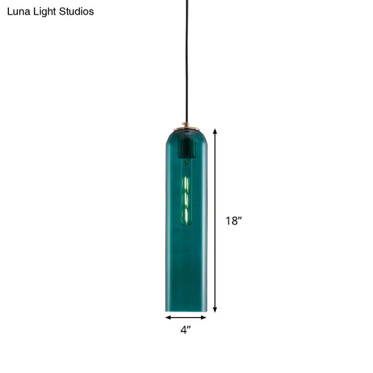 Nordic Style Green Glass Pendant Light For Bedroom