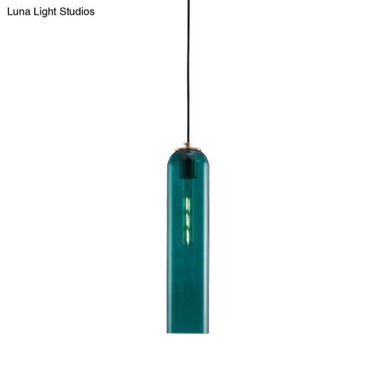 Nordic Style Green Glass Pendant Light For Bedroom