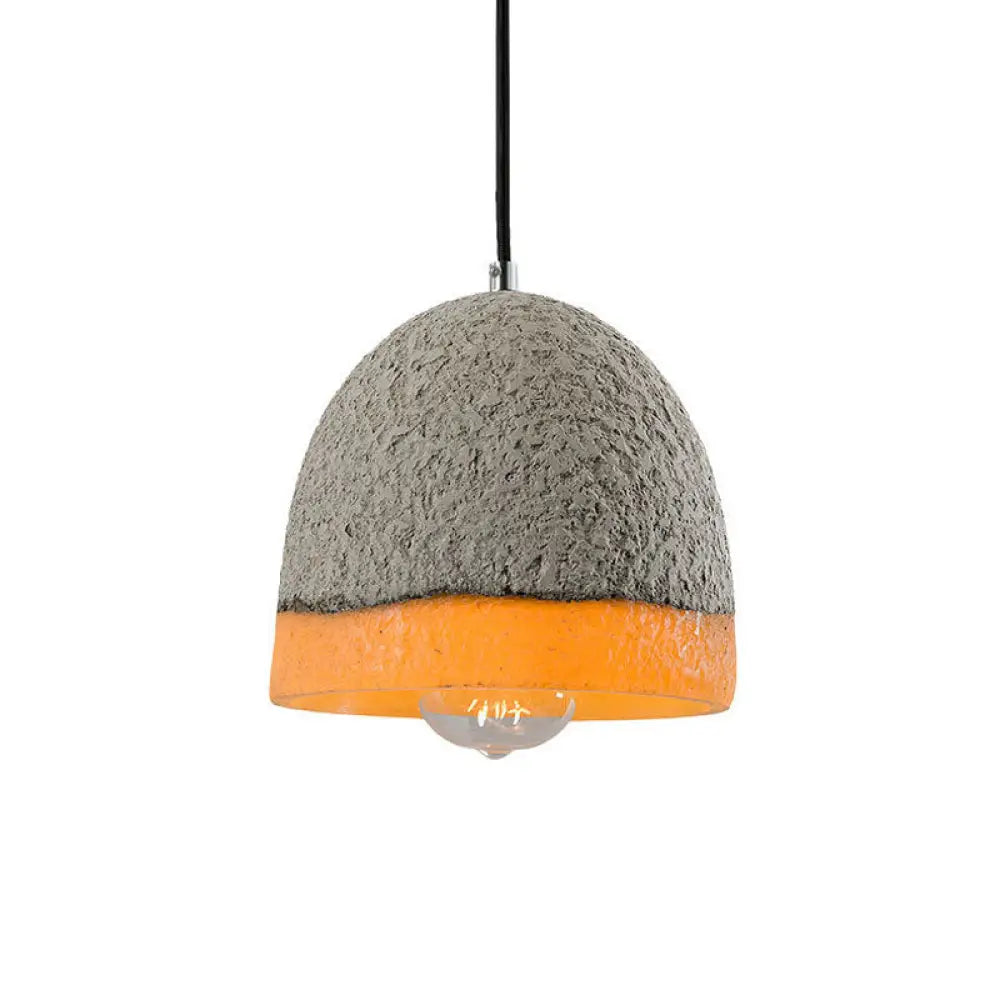 Nordic Grey Dome/Cone/Barn Shaped Hanging Light For Kitchen Bar Ceiling - 1 Head Pendant / A