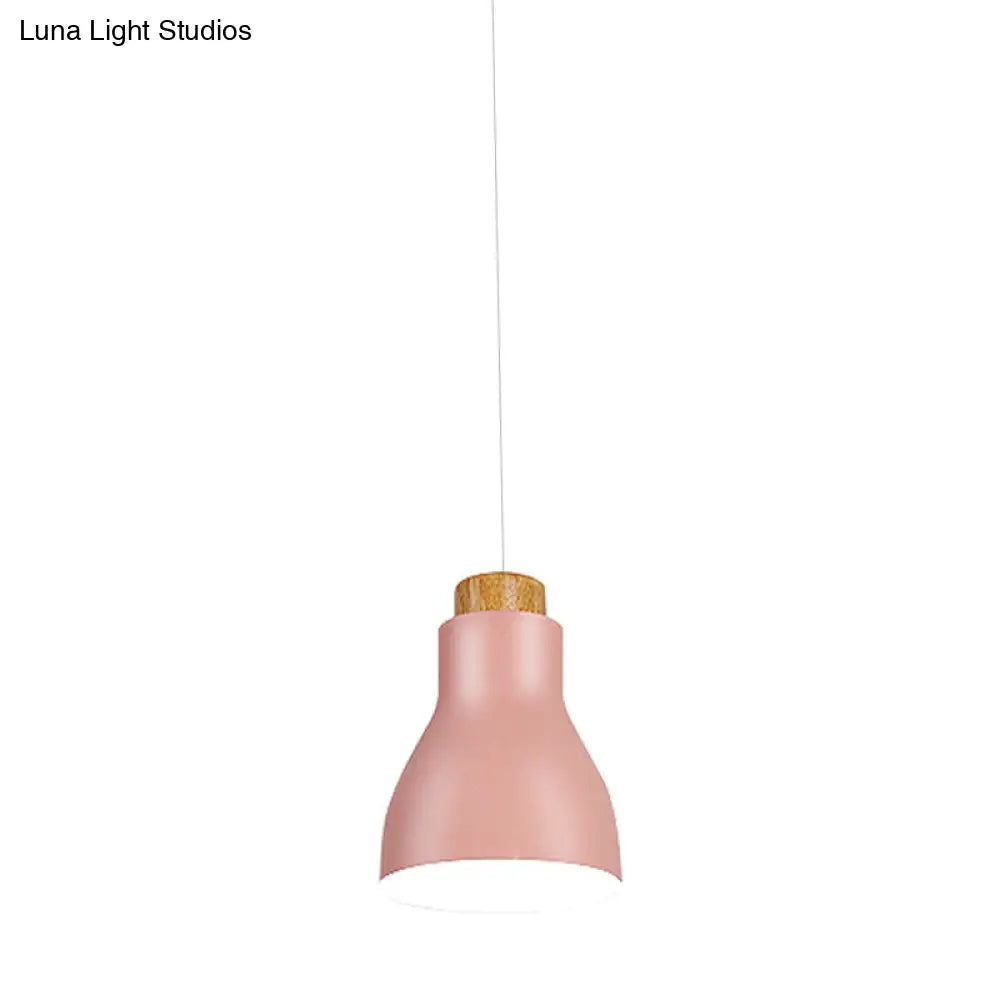 Nordic Half-Bottle Pendant Light - Stylish Metallic Hanging For Balcony And Study Room