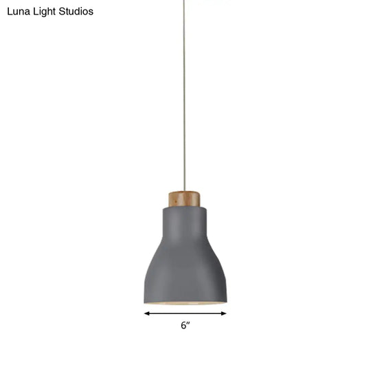 Nordic Half-Bottle Pendant Light - Modern Metallic Hanging For Balcony Or Study Room