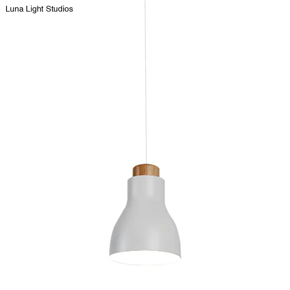 Nordic Half-Bottle Pendant Light - Modern Metallic Hanging For Balcony Or Study Room