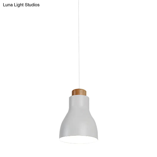 Nordic Half-Bottle Pendant Light - Modern Metallic Hanging For Balcony Or Study Room