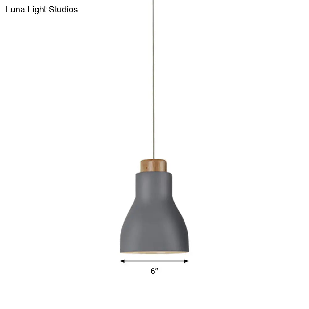 Nordic Half-Bottle Pendant Light - Stylish Metallic Hanging For Balcony And Study Room