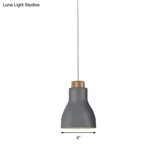 Nordic Half-Bottle Pendant Light - Stylish Metallic Hanging For Balcony And Study Room