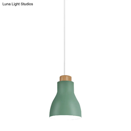 Nordic Half-Bottle Pendant Light - Modern Metallic Hanging For Balcony Or Study Room