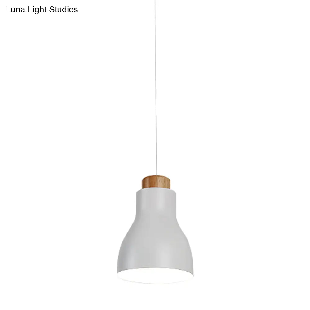 Nordic Half-Bottle Pendant Light - Stylish Metallic Hanging For Balcony And Study Room