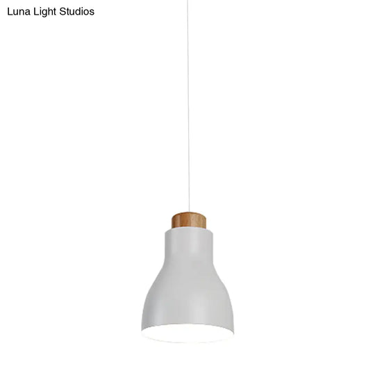 Nordic Half-Bottle Pendant Light - Stylish Metallic Hanging For Balcony And Study Room