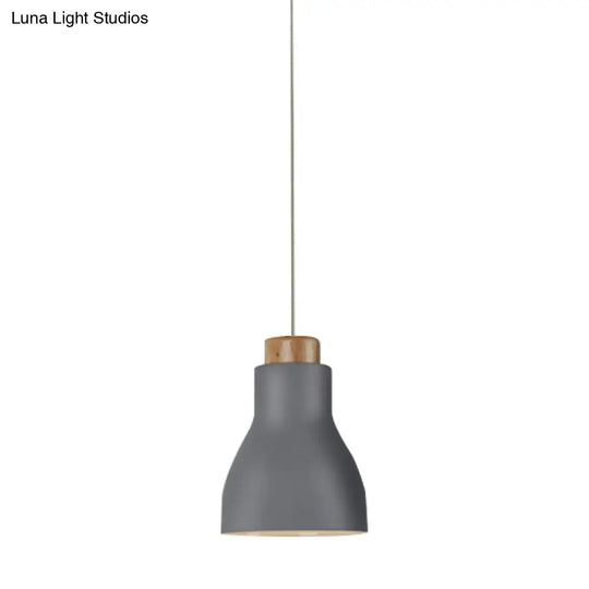 Nordic Half-Bottle Pendant Light - Stylish Metallic Hanging For Balcony And Study Room