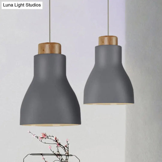 Nordic Half-Bottle Pendant Light - Modern Metallic Hanging For Balcony Or Study Room