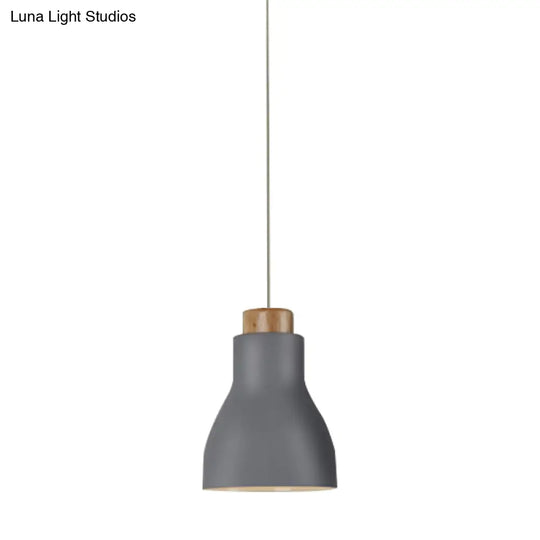 Nordic Half-Bottle Pendant Light - Modern Metallic Hanging For Balcony Or Study Room