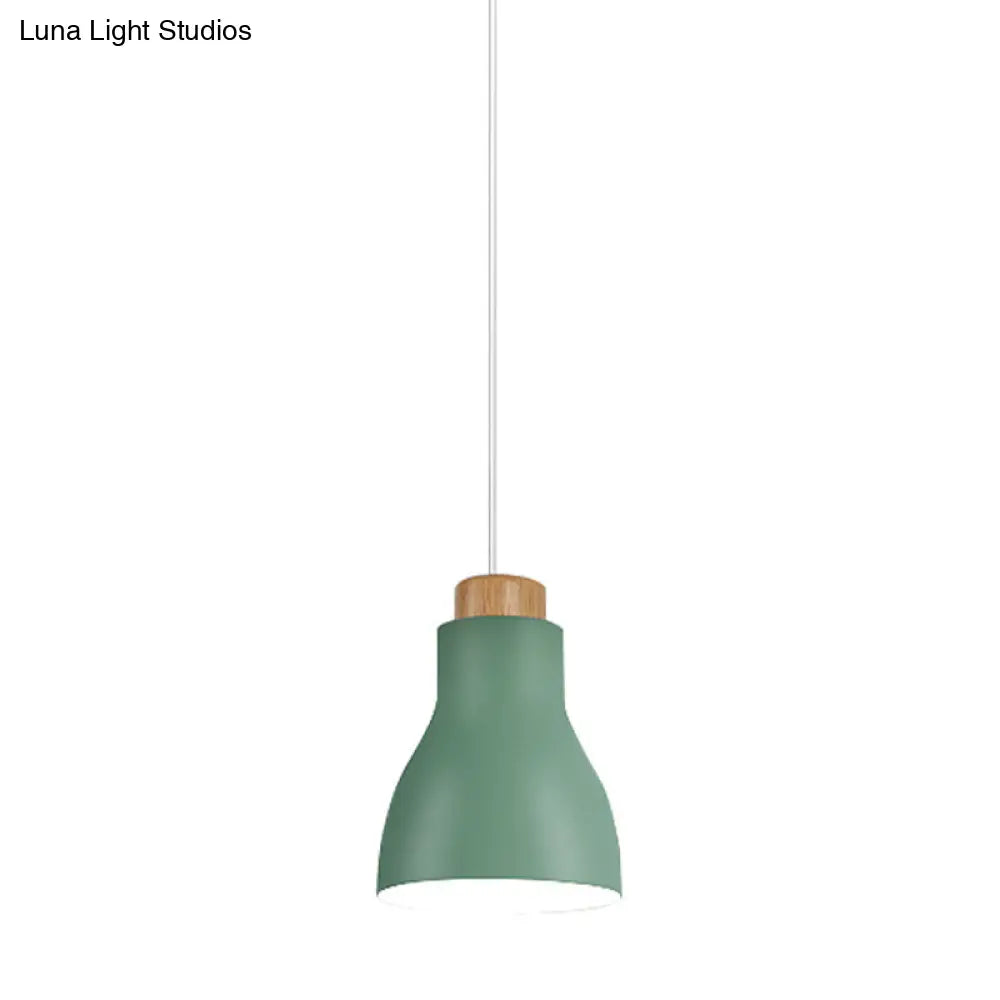 Nordic Half-Bottle Pendant Light - Stylish Metallic Hanging For Balcony And Study Room