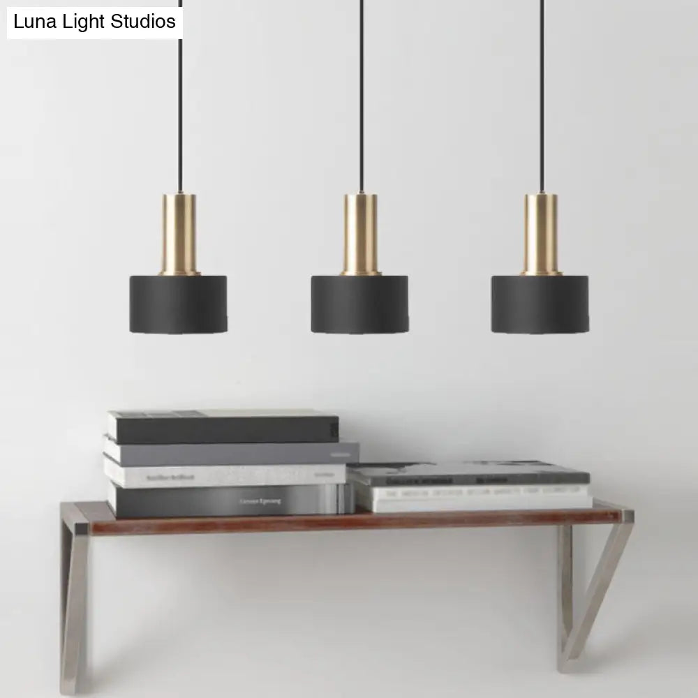 Nordic Hanging Lamp: Black & Gold Round Pendant For Kitchen