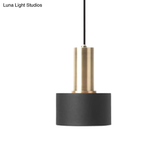 Nordic Hanging Lamp: Black & Gold Round Pendant For Kitchen