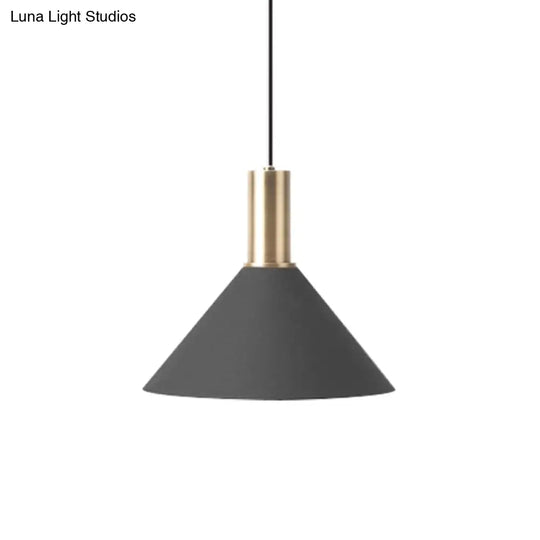 Nordic Hanging Lamp: Black & Gold Round Pendant For Kitchen