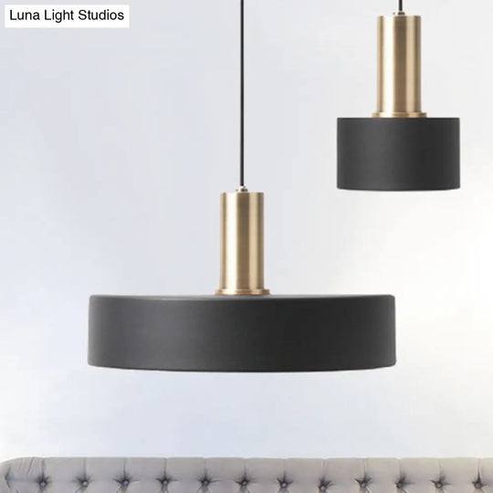 Nordic Hanging Lamp: Black & Gold Round Pendant For Kitchen