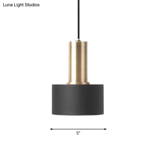 Nordic Hanging Lamp: Black & Gold Round Pendant For Kitchen