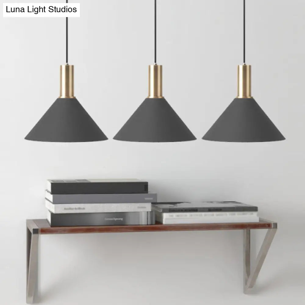 Nordic Hanging Lamp: Black & Gold Round Pendant For Kitchen