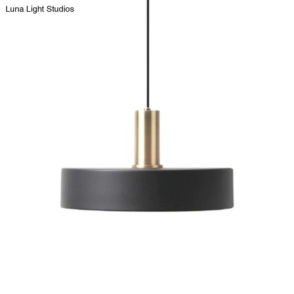 Nordic Hanging Lamp: Black & Gold Round Pendant For Kitchen