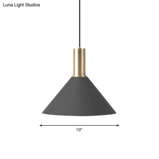 Nordic Hanging Lamp: Black & Gold Round Pendant For Kitchen