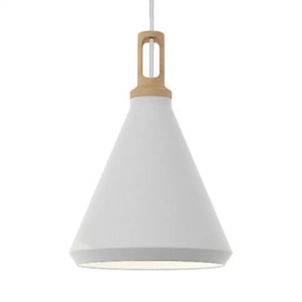 Nordic Hanging Pendant Light With Cone/Barn Metal Shade For Dining Room - 9.5’’/14’’ Wide