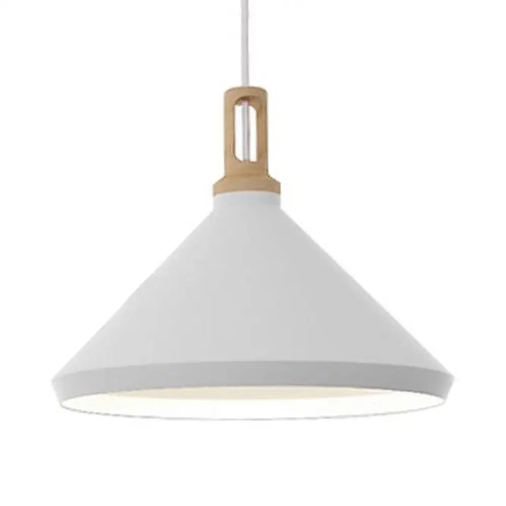 Nordic Hanging Pendant Light With Cone/Barn Metal Shade For Dining Room - 9.5’’/14’’ Wide