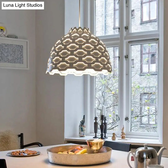 Nordic Restaurant Pendant Light With Metal Bowl Shade - 1 Head Hanging Lamp