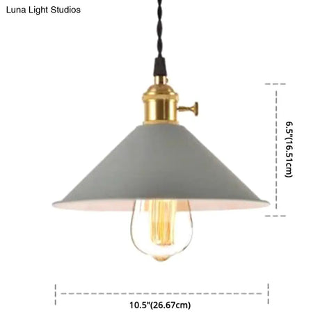 Nordic Industrial Macarons Pendant Light - Metal Colorful 1-Light Lighting