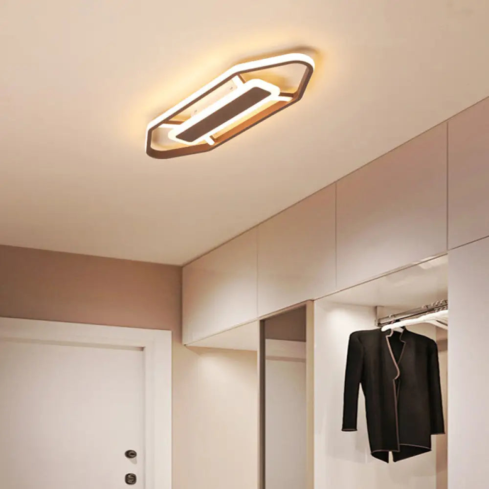Nordic Iron Led Flush Lighting For Bedroom In Warm/White Light (23.5’ 31.5’ 39’ W) White / Warm