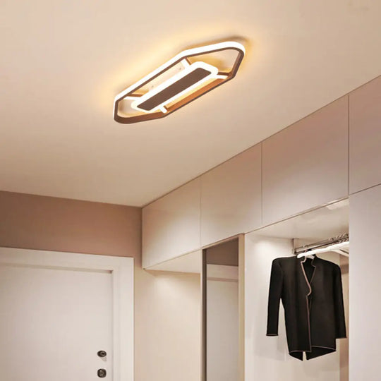 Nordic Iron Led Flush Lighting For Bedroom In Warm/White Light (23.5’ 31.5’ 39’ W) White / Warm