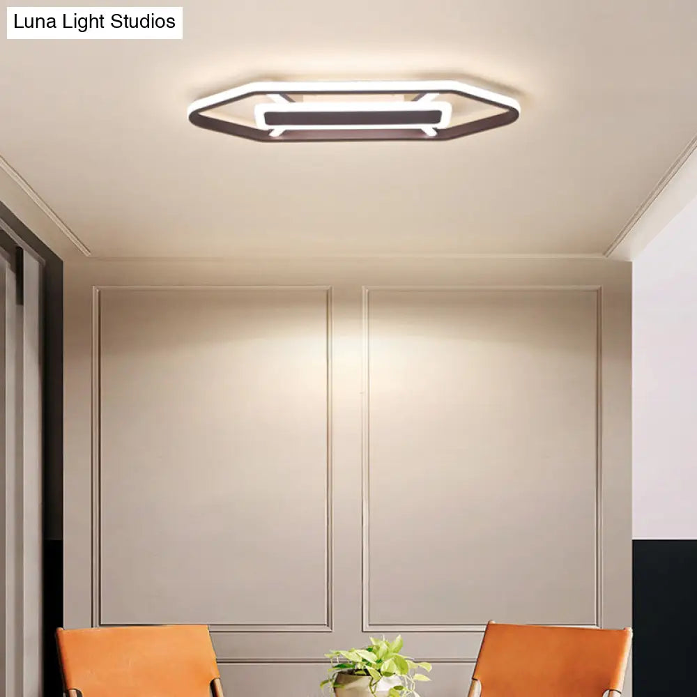 Nordic Iron Led Flush Lighting For Bedroom In Warm/White Light (23.5’ 31.5’ 39’ W)
