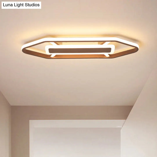 Nordic Iron Led Flush Lighting For Bedroom In Warm/White Light (23.5 31.5 39 W)