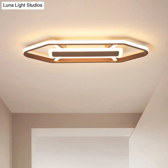 Nordic Iron Led Flush Lighting For Bedroom In Warm/White Light (23.5’ 31.5’ 39’ W)
