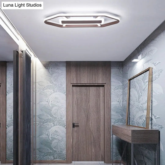 Nordic Iron Led Flush Lighting For Bedroom In Warm/White Light (23.5 31.5 39 W)