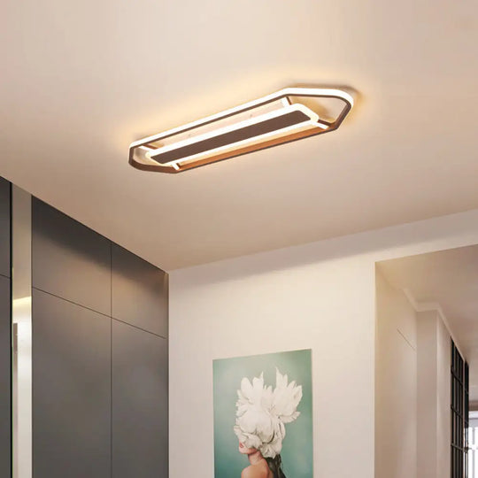 Nordic Iron Led Flush Lighting For Bedroom In Warm/White Light (23.5’ 31.5’ 39’ W) White /