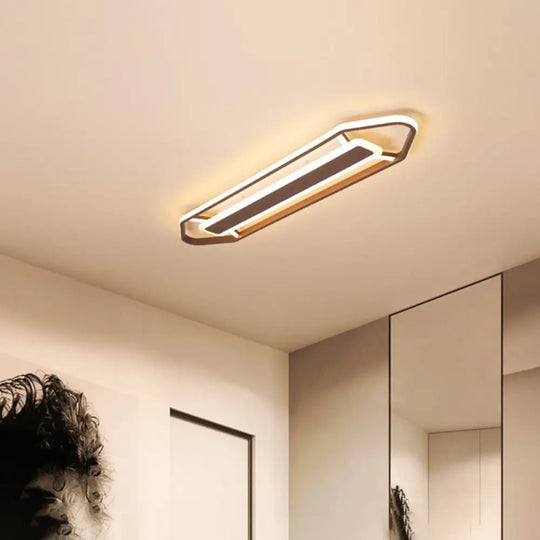 Nordic Iron Led Flush Lighting For Bedroom In Warm/White Light (23.5’ 31.5’ 39’ W) White / Warm