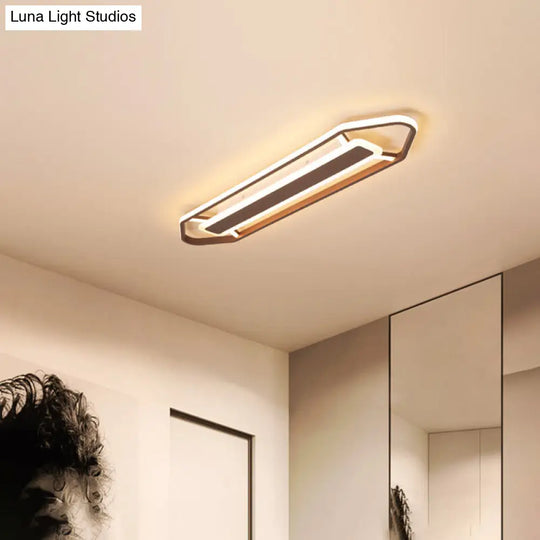 Nordic Iron Led Flush Lighting For Bedroom In Warm/White Light (23.5 31.5 39 W) White / Warm