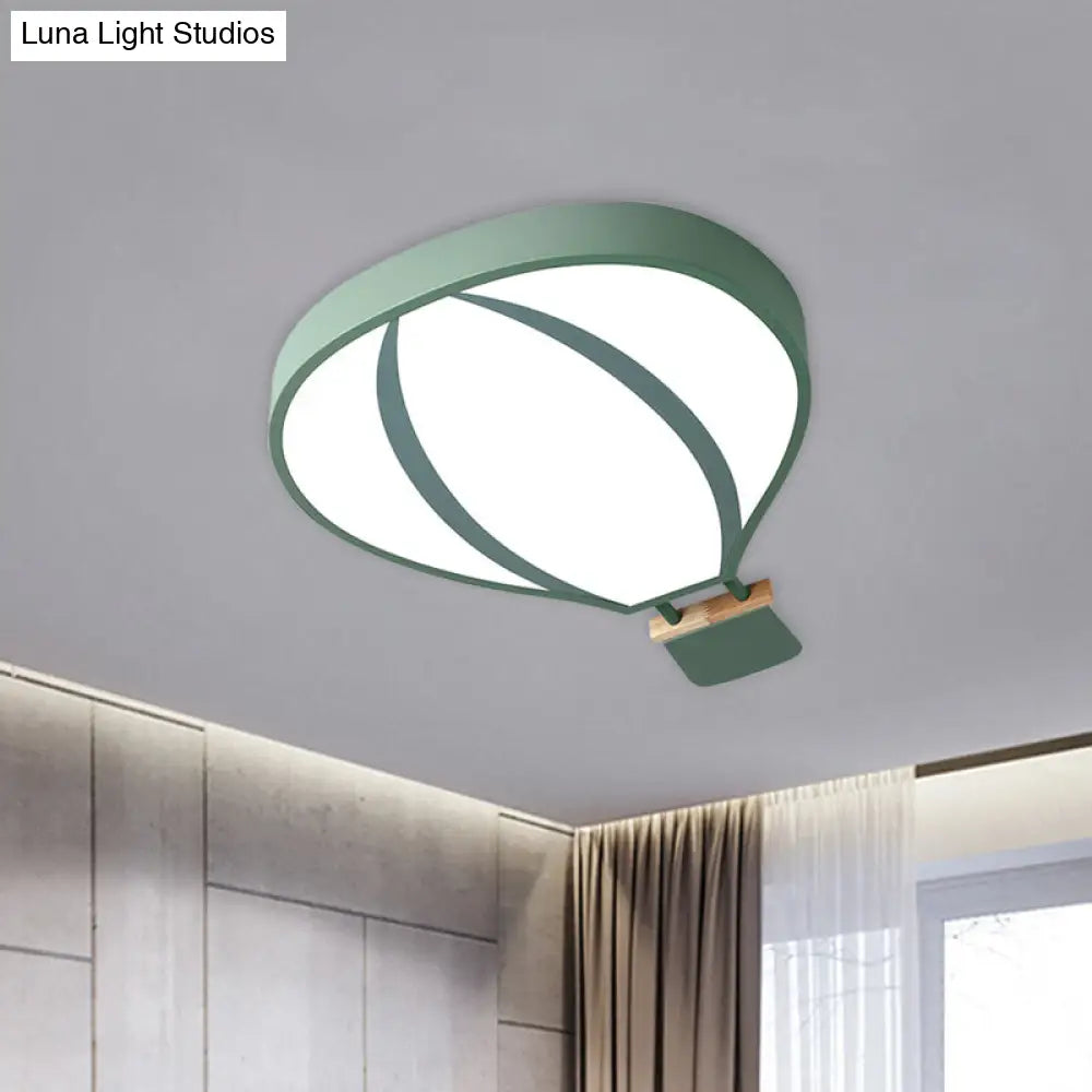 Nordic Led Acrylic Hot Air Balloon Flush Light For Child Bedroom In 3 Stylish Colors