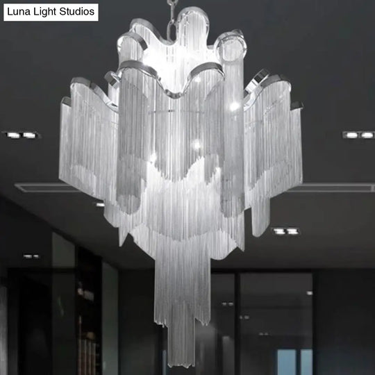 Nordic Led Aluminum Ceiling Chandelier For Living Room - Stylish Pendant Light Fixture